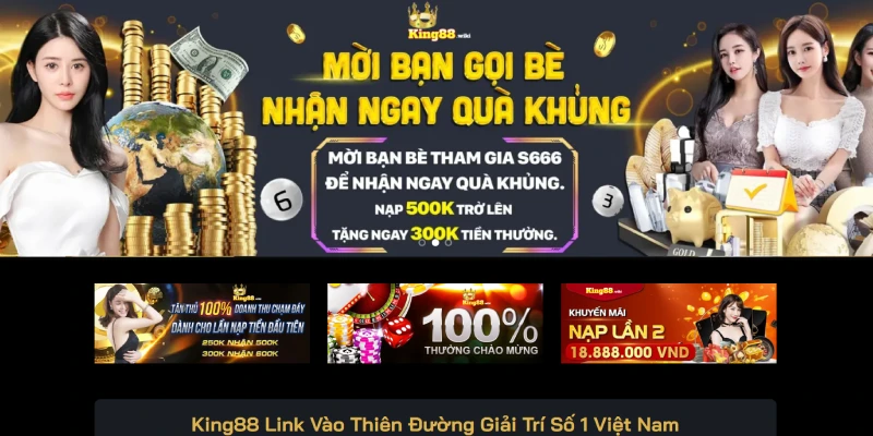 Giao diện King88 đẹp mắt