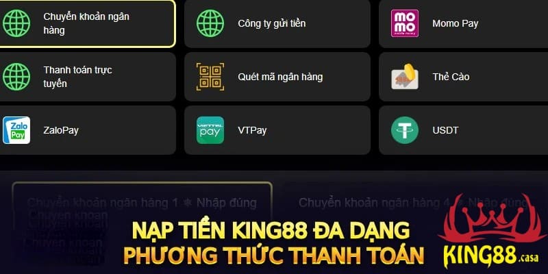 Đa dạng phương thức nạp